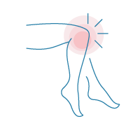 イラスト：膝の痛み